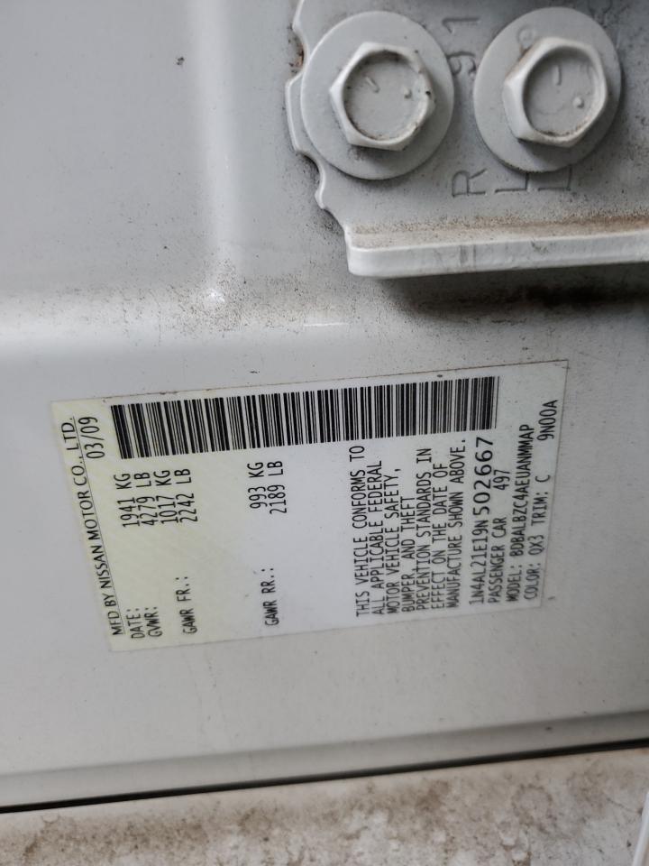 2009 Nissan Altima 2.5 VIN: 1N4AL21E19N502667 Lot: 66178615