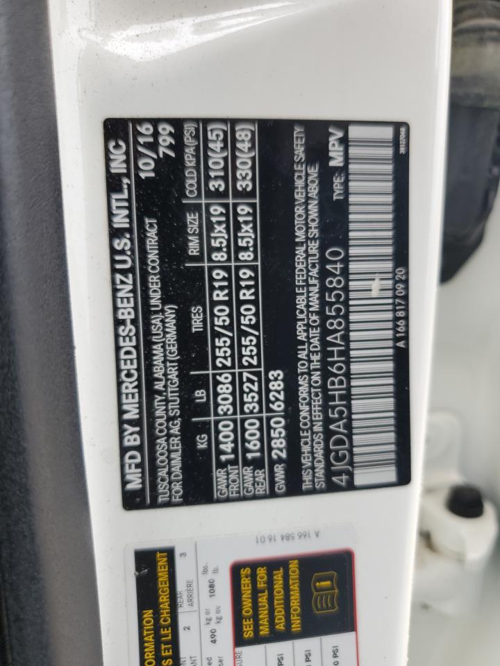 4jgda5hb6ha855840 4JGDA5HB6HA855840 2017 Mercedes-Benz Gle 350 4Matic