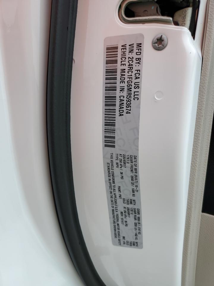 2021 Chrysler Pacifica Touring VIN: 2C4RC1FG6MR593674 Lot: 63286335