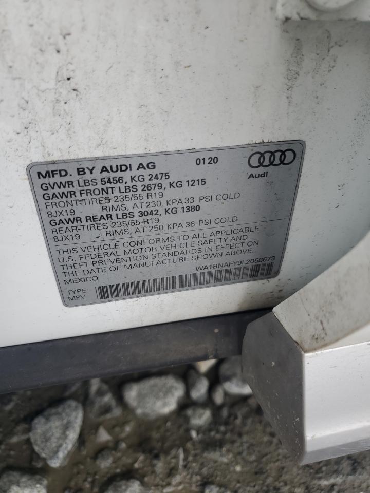 2020 Audi Q5 Premium Plus VIN: WA1BNAFY9L2058673 Lot: 63860075