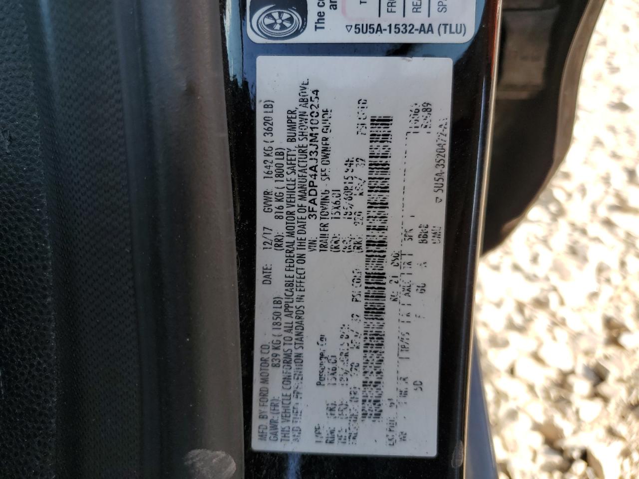 2018 Ford Fiesta S VIN: 3FADP4AJ3JM100254 Lot: 62585445