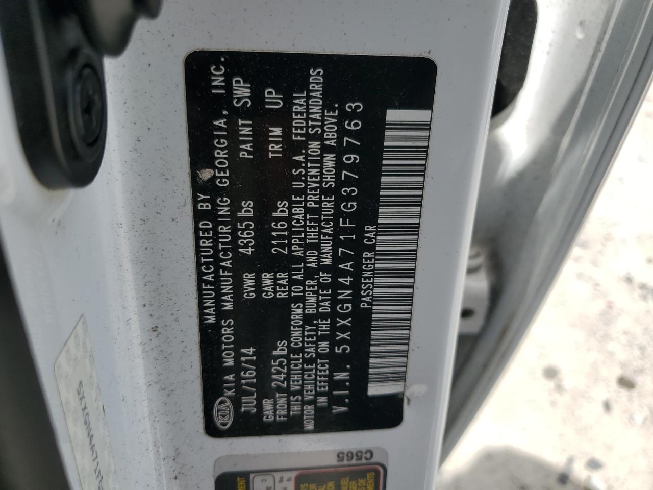 2015 Kia Optima Ex VIN: 5XXGN4A71FG379763 Lot: 64939505
