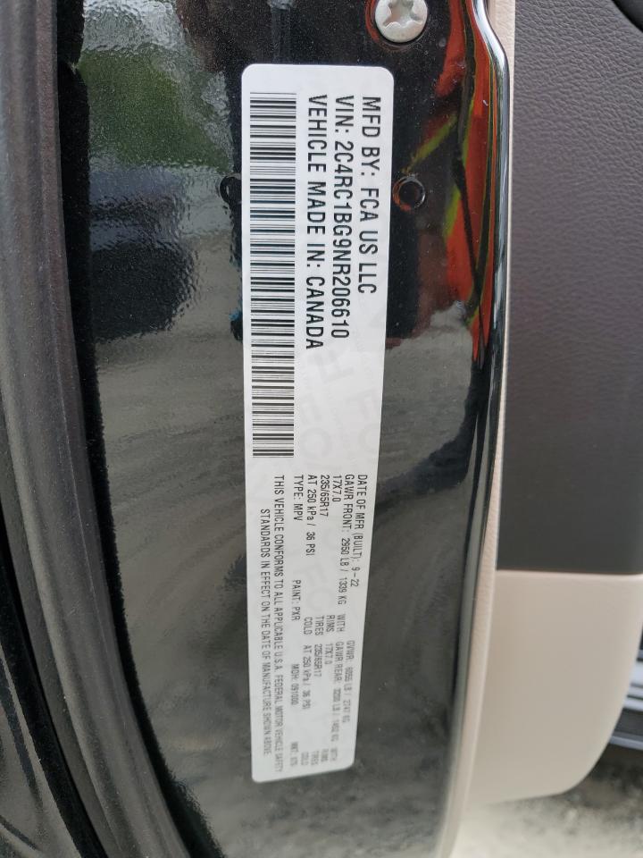 2022 Chrysler Pacifica Touring L VIN: 2C4RC1BG9NR206610 Lot: 65555165