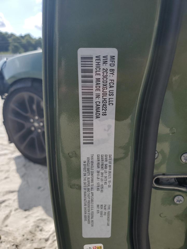 2020 Dodge Charger Scat Pack VIN: 2C3CDXGJ0LH242218 Lot: 65202665