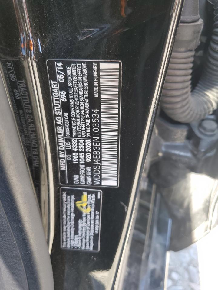 2014 Mercedes-Benz Cla 250 VIN: WDDSJ4EB3EN103534 Lot: 63340215