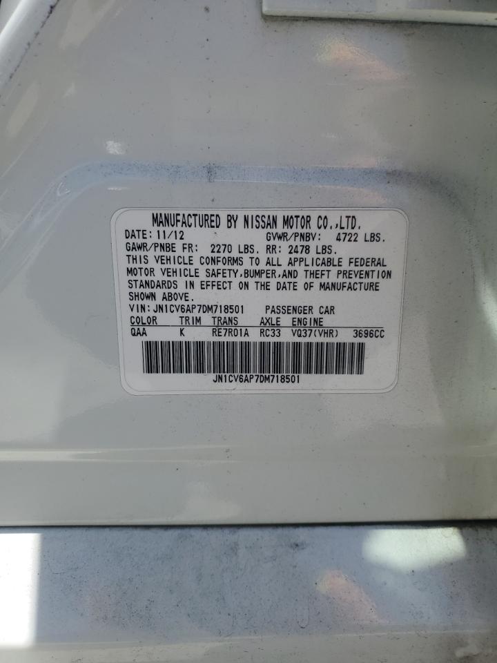 2013 Infiniti G37 Base VIN: JN1CV6AP7DM718501 Lot: 64256575