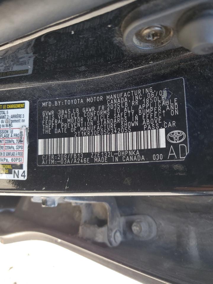 2005 Toyota Corolla Matrix Xr VIN: 2T1KR30E05C342055 Lot: 63583585