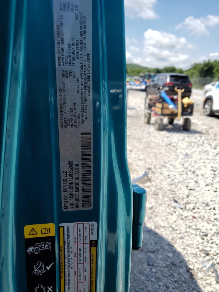2020 Jeep Wrangler Unlimited Sport VIN: 1C4HJXDN1LW332433 Lot: 64649185