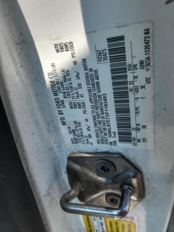 2015 Ford Transit Connect Xl VIN: NM0LS7E7XF1183493 Lot: 85594515