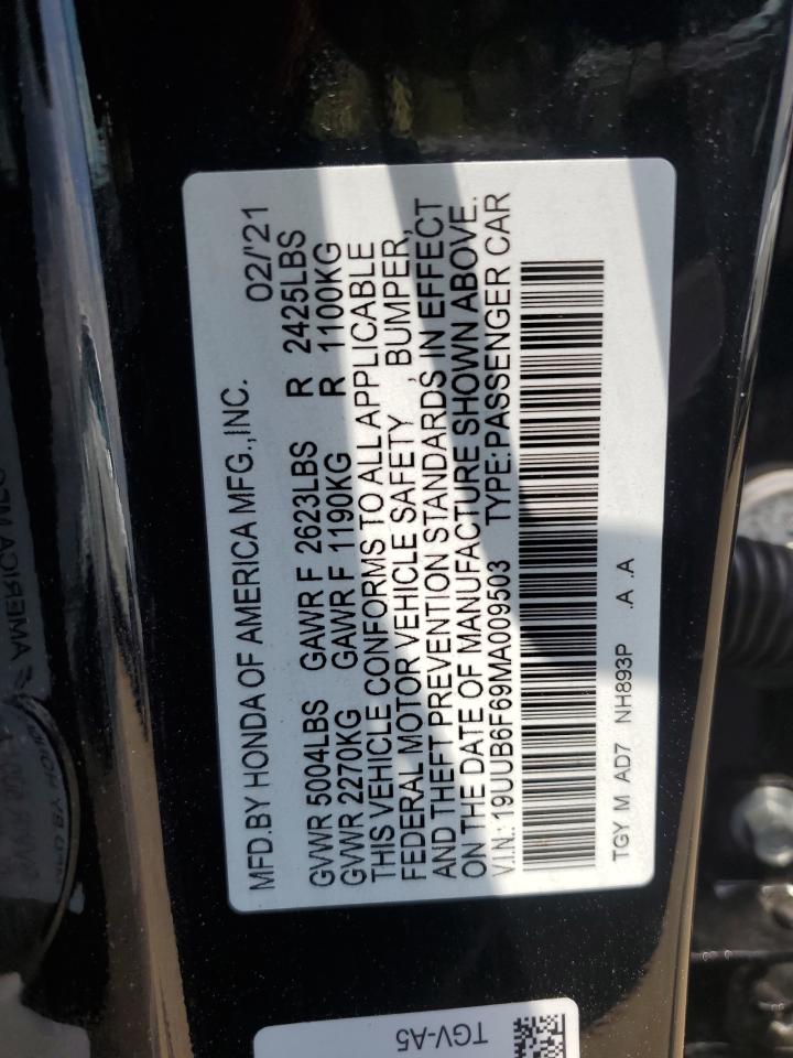 2021 Acura Tlx Advance VIN: 19UUB6F69MA009503 Lot: 63218925