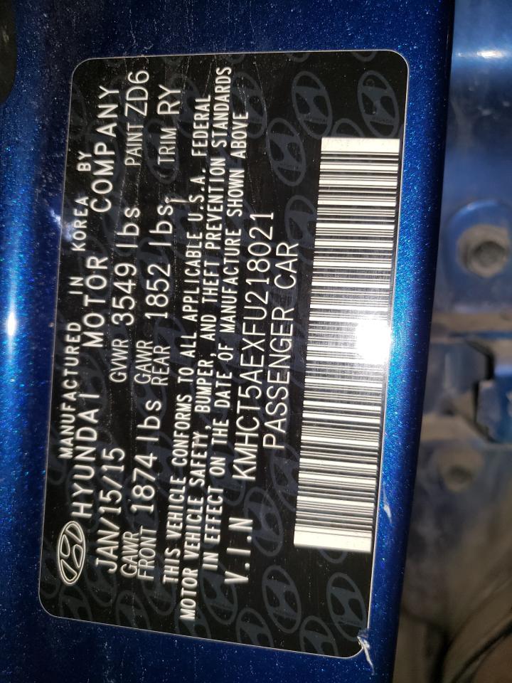 2015 Hyundai Accent Gs VIN: KMHCT5AEXFU218021 Lot: 65713465