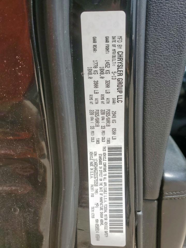 2013 Dodge Durango Sxt VIN: 1C4RDHAG2DC679358 Lot: 67120475