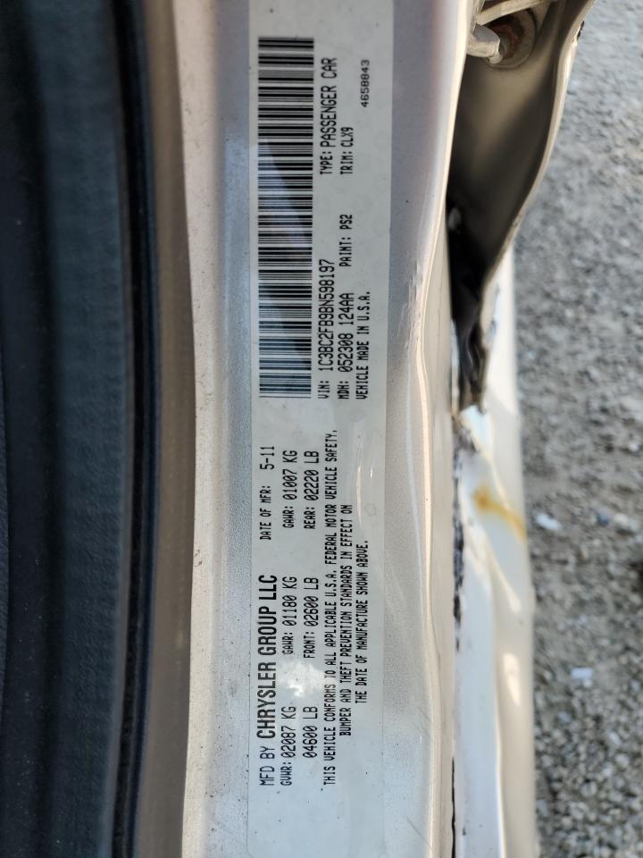 2011 Chrysler 200 Limited VIN: 1C3BC2FB9BN598197 Lot: 63580855