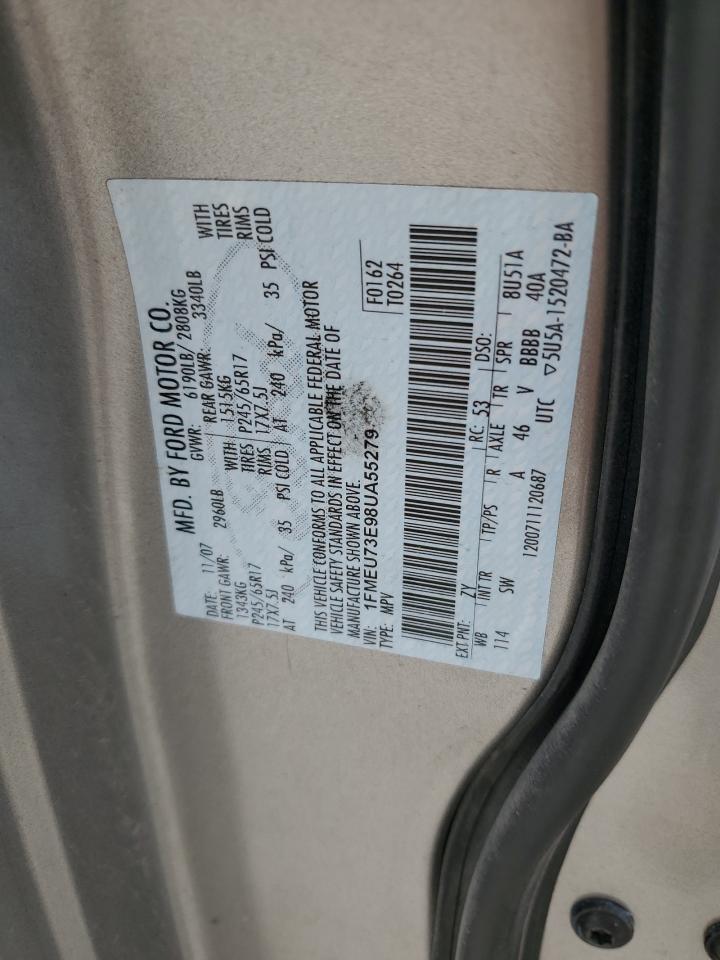 2008 Ford Explorer Xlt VIN: 1FMEU73E98UA55279 Lot: 65356435