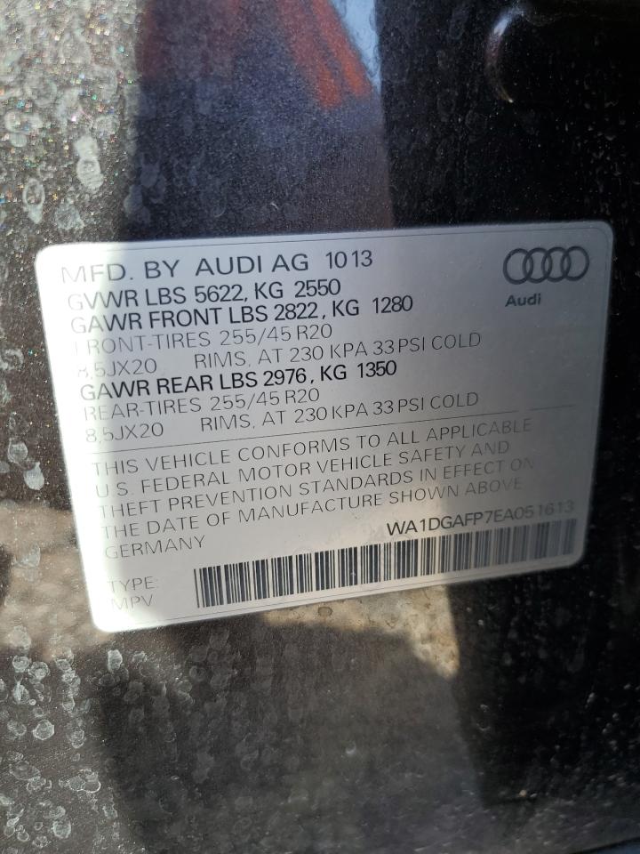 2014 Audi Q5 Premium Plus VIN: WA1DGAFP7EA051613 Lot: 63777875