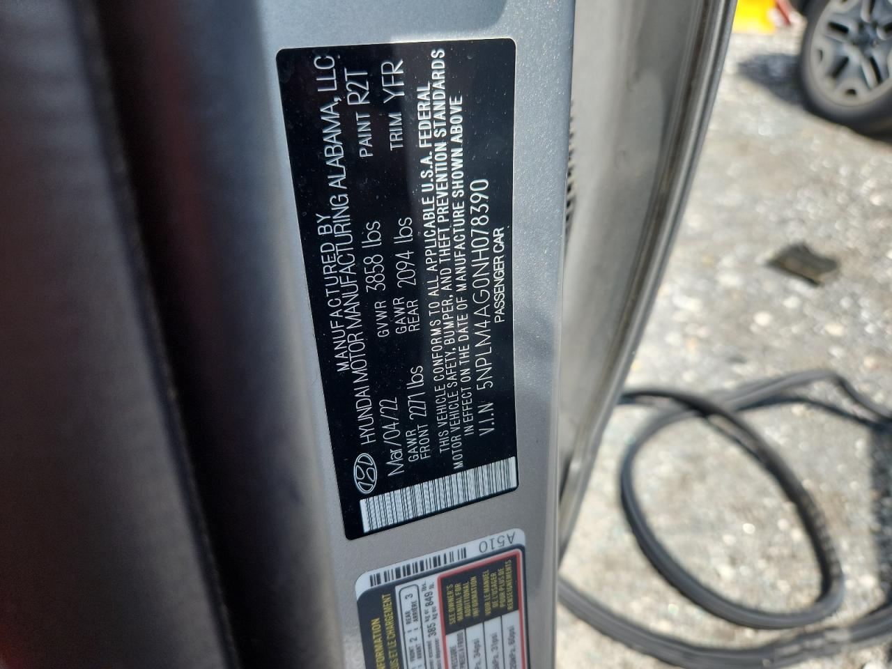 2022 Hyundai Elantra Sel VIN: 5NPLM4AG0NH078390 Lot: 64324115
