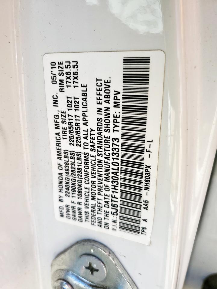 2010 Honda Accord Crosstour Ex VIN: 5J6TF1H30AL013373 Lot: 66295615