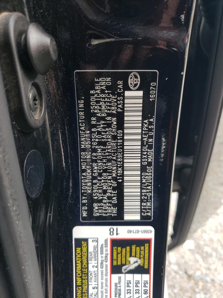 2014 Toyota Avalon Base VIN: 4T1BK1EB9EU118109 Lot: 64565235