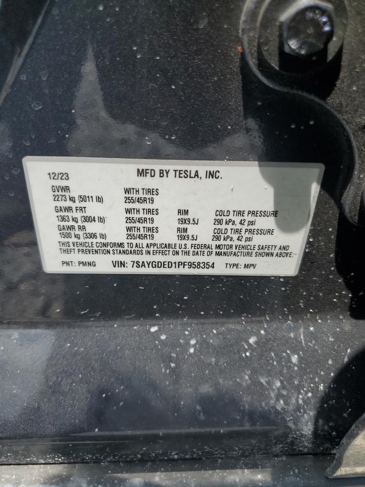 2023 Tesla Model Y VIN: 7SAYGDED1PF958354 Lot: 64396985