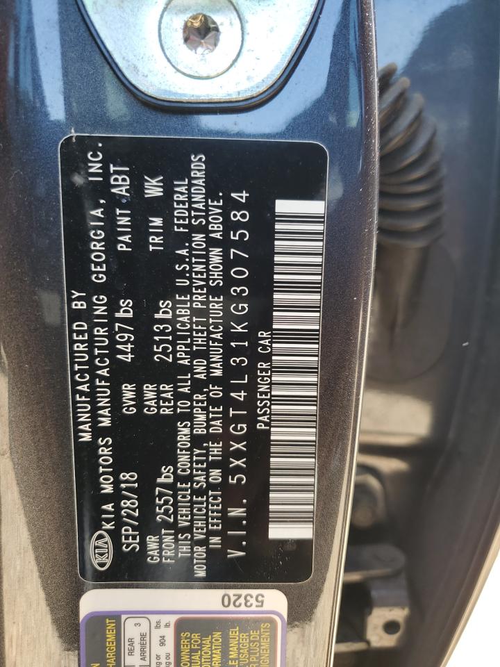 2019 Kia Optima Lx VIN: 5XXGT4L31KG307584 Lot: 64953615