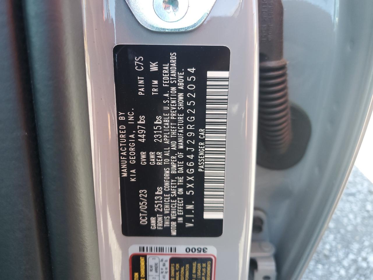 2024 Kia K5 Gt Line VIN: 5XXG64J29RG252054 Lot: 64649405