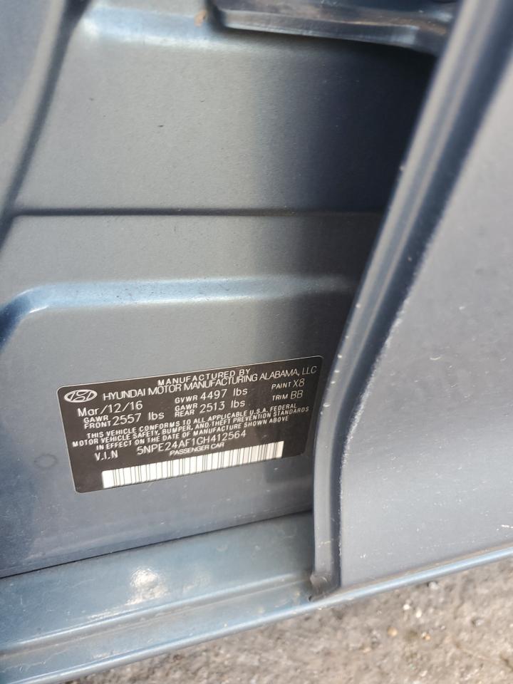 2016 Hyundai Sonata Se VIN: 5NPE24AF1GH412564 Lot: 64570635