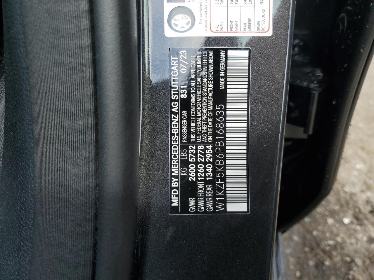 2023 Mercedes-Benz E 450 4Matic VIN: W1KZF5KB6PB168635 Lot: 65417555