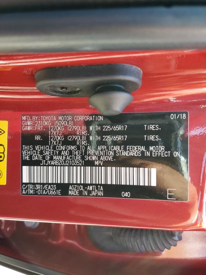 2018 Lexus Nx 300 Base VIN: JTJYARBZ0J2103521 Lot: 65472605
