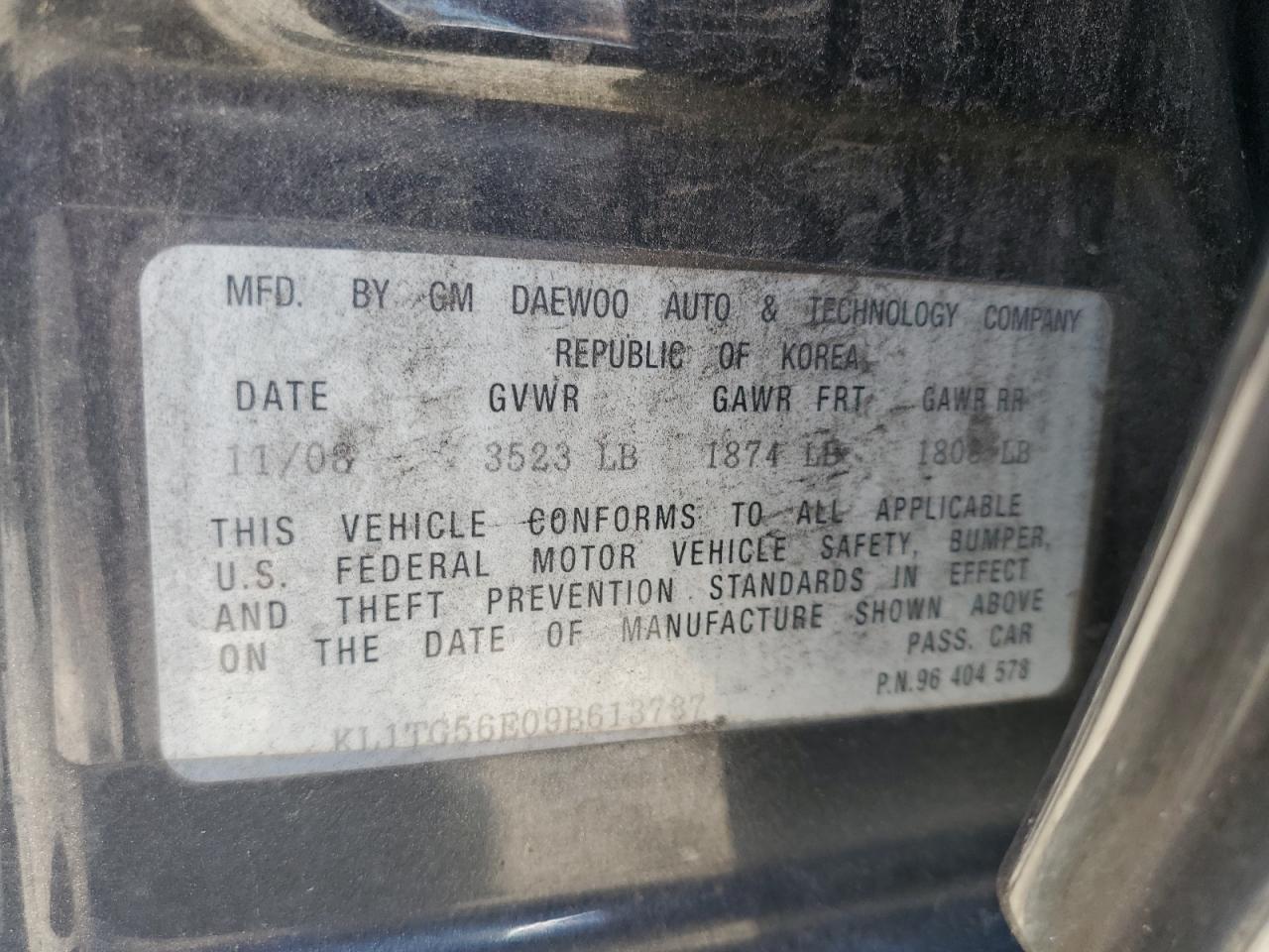 kl1tg56e09b613737 KL1TG56E09B613737 2024 Chevrolet Aveo Lt