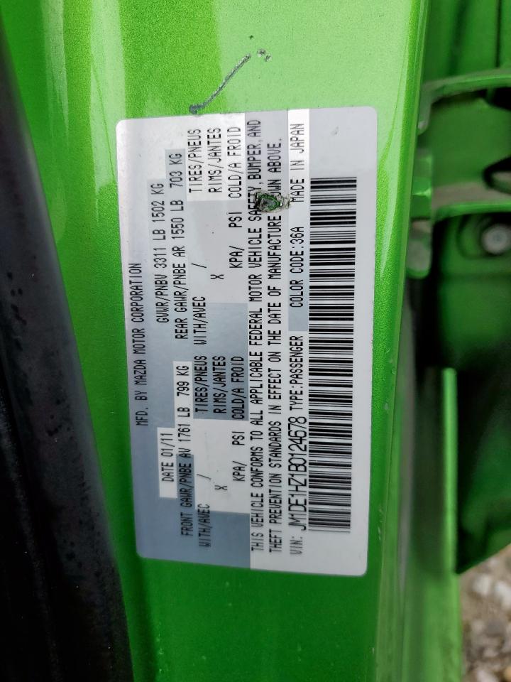 2011 Mazda Mazda2 VIN: JM1DE1HZ1B0124678 Lot: 64004075