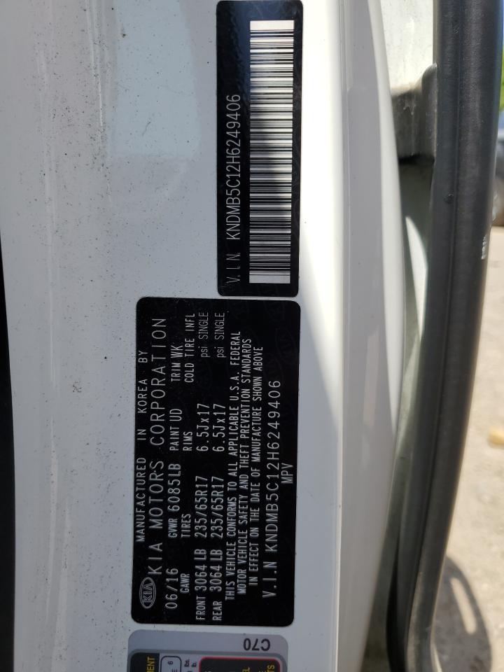 2017 Kia Sedona Lx VIN: KNDMB5C12H6249406 Lot: 64973205