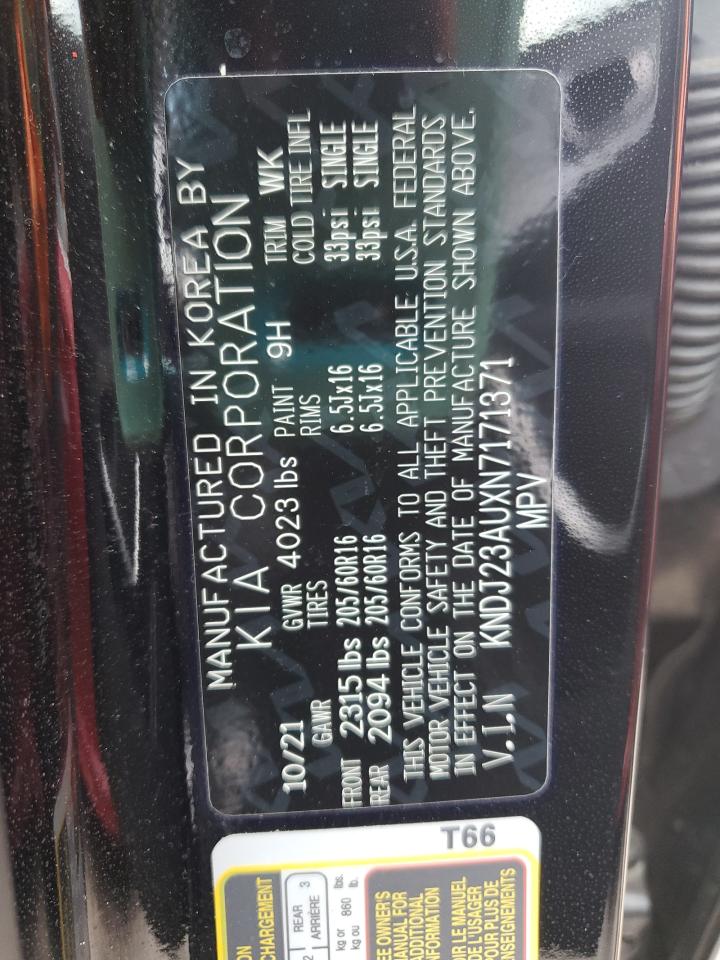 2022 Kia Soul Lx VIN: KNDJ23AUXN7171371 Lot: 65029945
