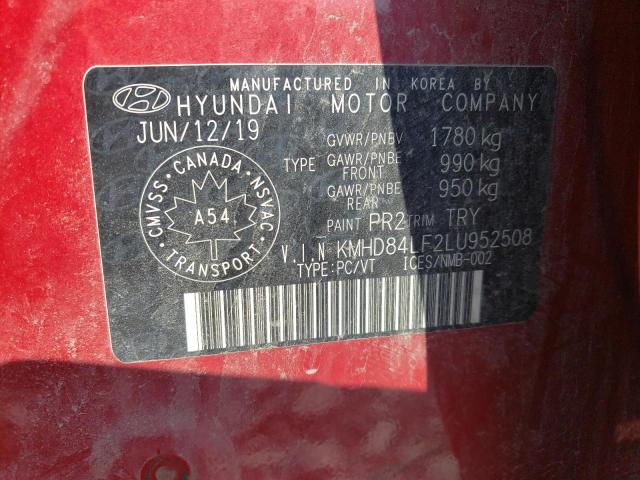 2020 HYUNDAI ELANTRA SEL  