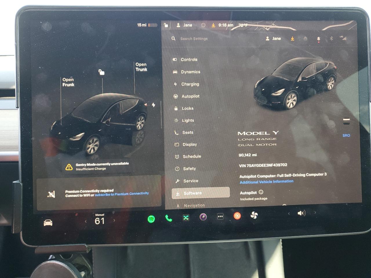 2022 Tesla Model Y VIN: 7SAYGDEE3NF439702 Lot: 65049315