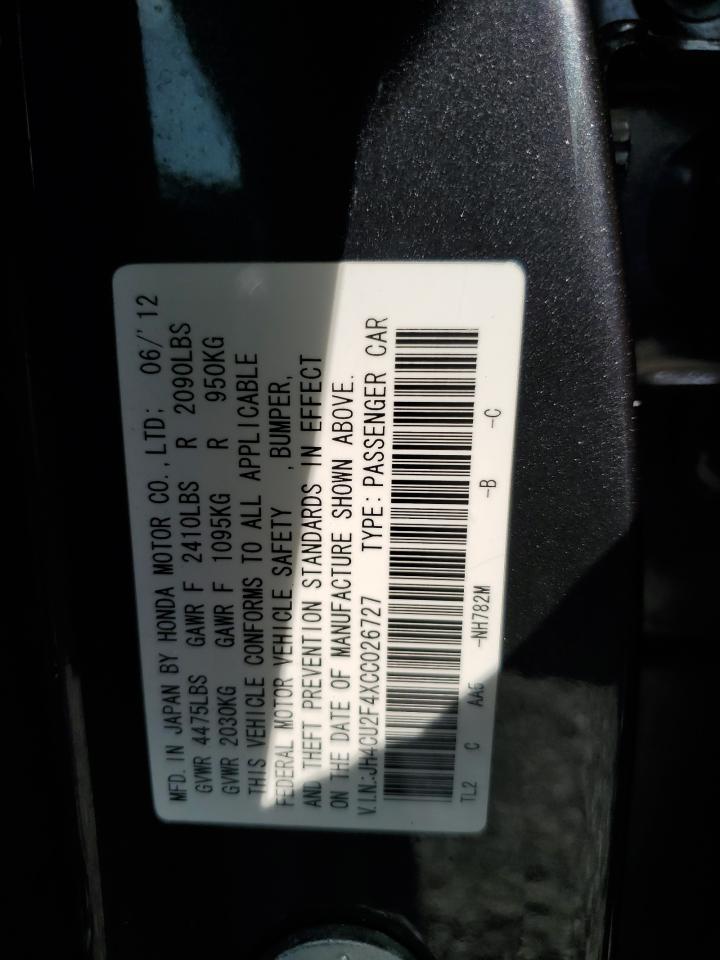 jh4cu2f4xcc026727 JH4CU2F4XCC026727 2012 Acura Tsx