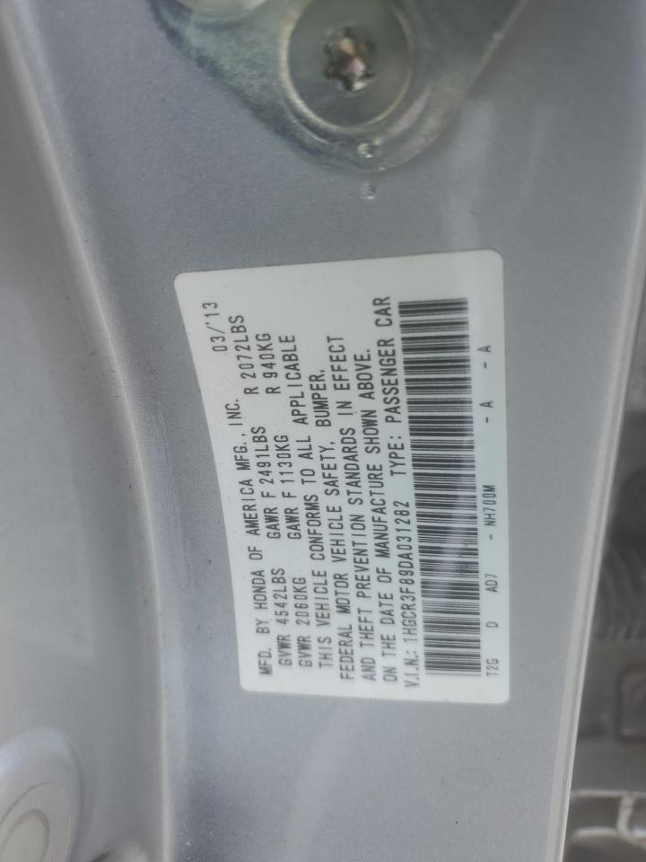 2013 Honda Accord Exl VIN: 1HGCR3F89DA031282 Lot: 65145505