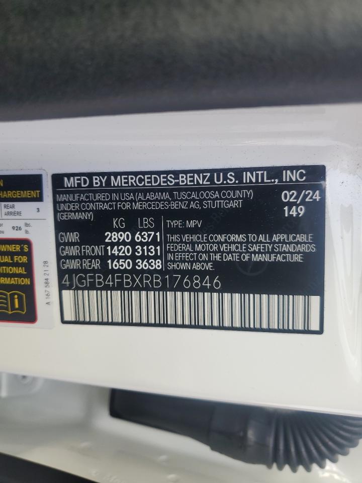 2024 Mercedes-Benz Gle 350 4Matic VIN: 4JGFB4FBXRB176846 Lot: 65599065