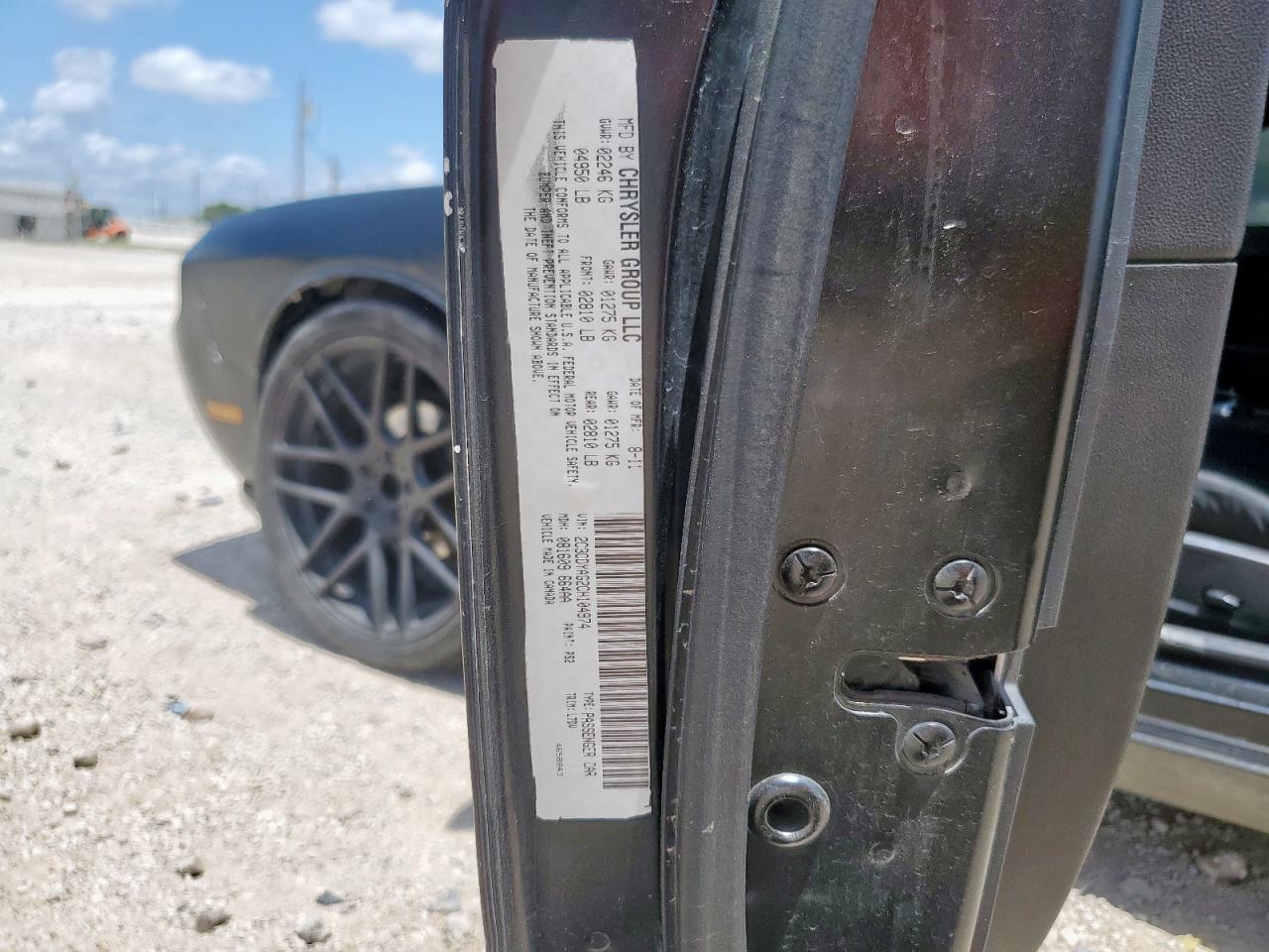 2012 Dodge Challenger Sxt VIN: 2C3CDYAG2CH104974 Lot: 64322755