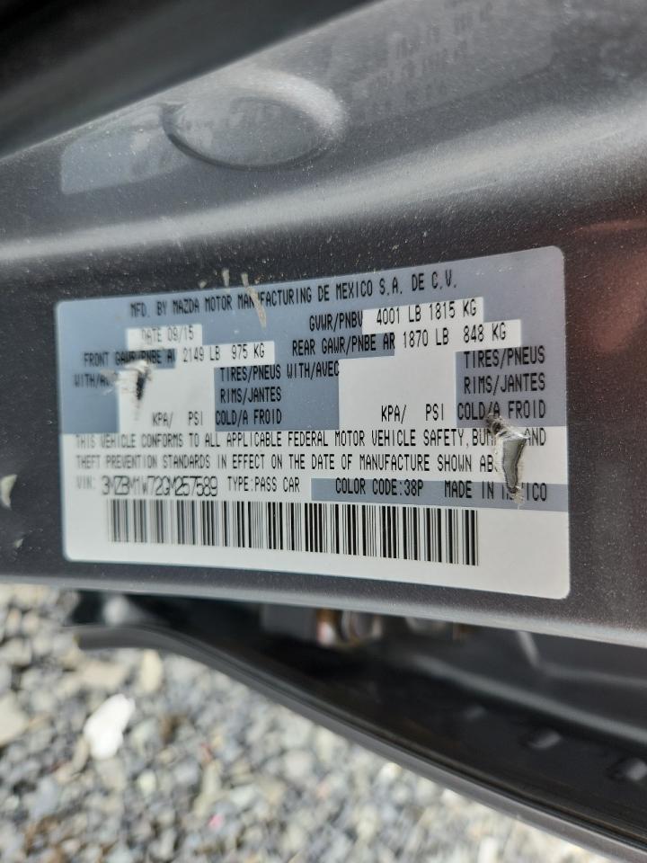 2016 Mazda 3 Touring VIN: 3MZBM1W72GM257589 Lot: 62312335