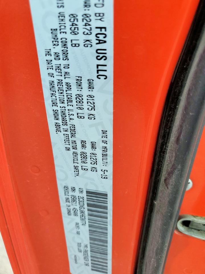 2019 Dodge Charger Scat Pack VIN: 2C3CDXGJ0KH630774 Lot: 64734955