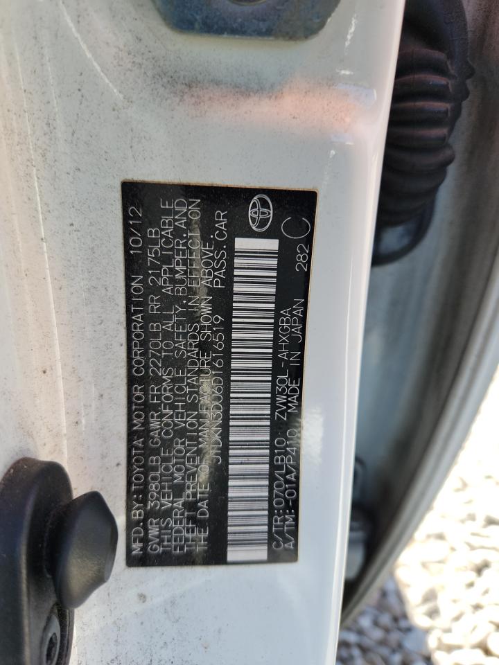 2013 Toyota Prius VIN: JTDKN3DU6D1616519 Lot: 63045035