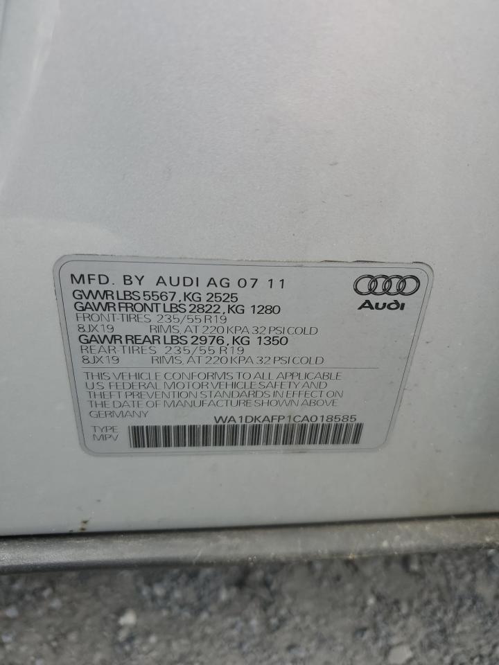 2012 Audi Q5 Premium Plus VIN: WA1DKAFP1CA018585 Lot: 64850685