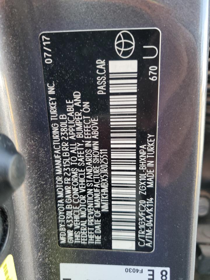 2018 Toyota C-Hr Xle VIN: NMTKHMBX5JR025511 Lot: 65178925