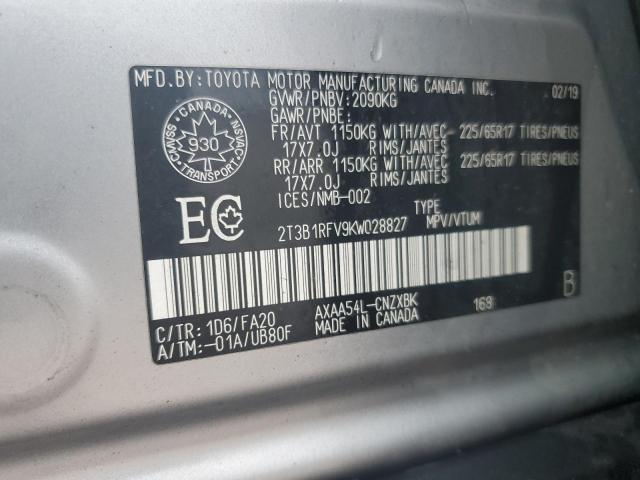 2019 TOYOTA RAV4 LE  