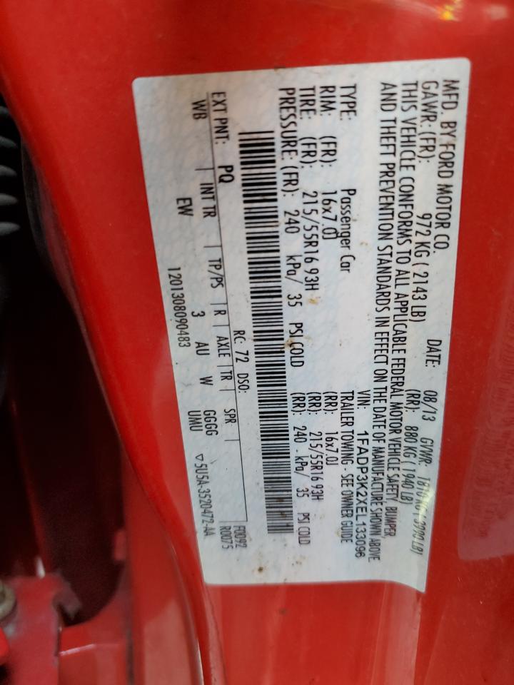 2014 Ford Focus Se VIN: 1FADP3K2XEL133096 Lot: 64469485
