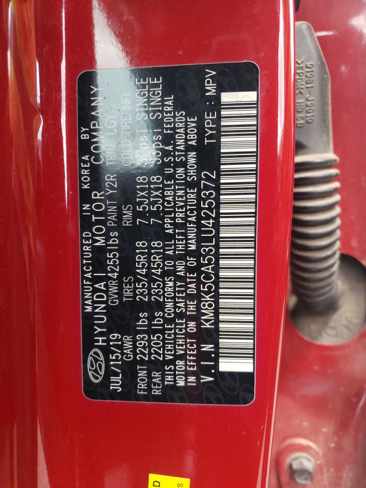 2020 Hyundai Kona Ultimate VIN: KM8K5CA53LU425372 Lot: 62963615