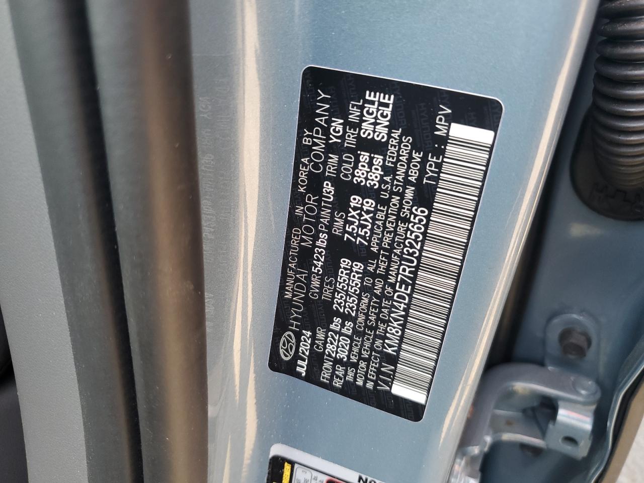 2024 Hyundai Ioniq 5 Sel VIN: KM8KN4DE7RU325656 Lot: 64594885