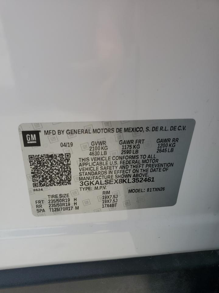 2019 GMC Terrain Denali VIN: 3GKALSEX8KL352461 Lot: 64451365