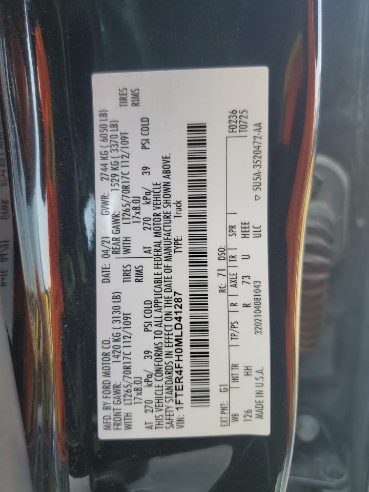 2021 Ford Ranger Xl VIN: 1FTER4FH0MLD41287 Lot: 64328065