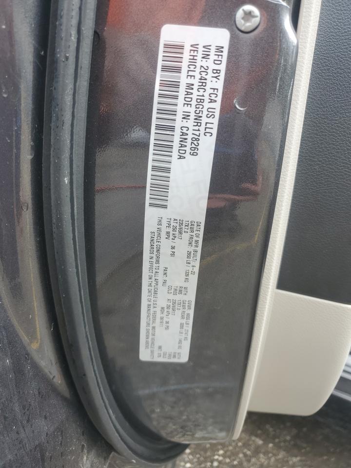 2022 Chrysler Pacifica Touring L VIN: 2C4RC1BG5NR178269 Lot: 65045705